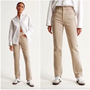 Abercrombie Oat 90’s Ultra High Rise Jeans